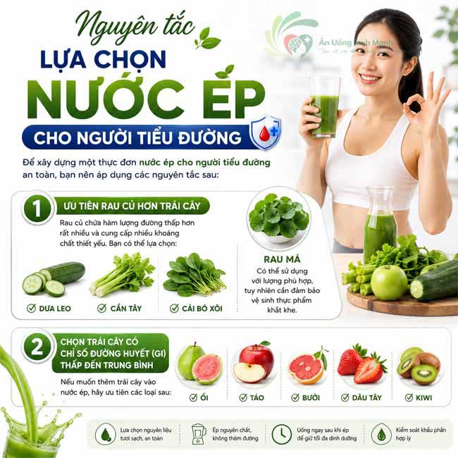Nguyên tắc lựa chọn nước ép cho người tiểu đường