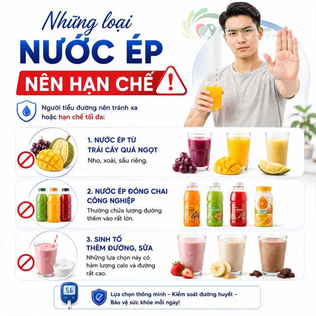 Những loại nước ép nên hạn chế